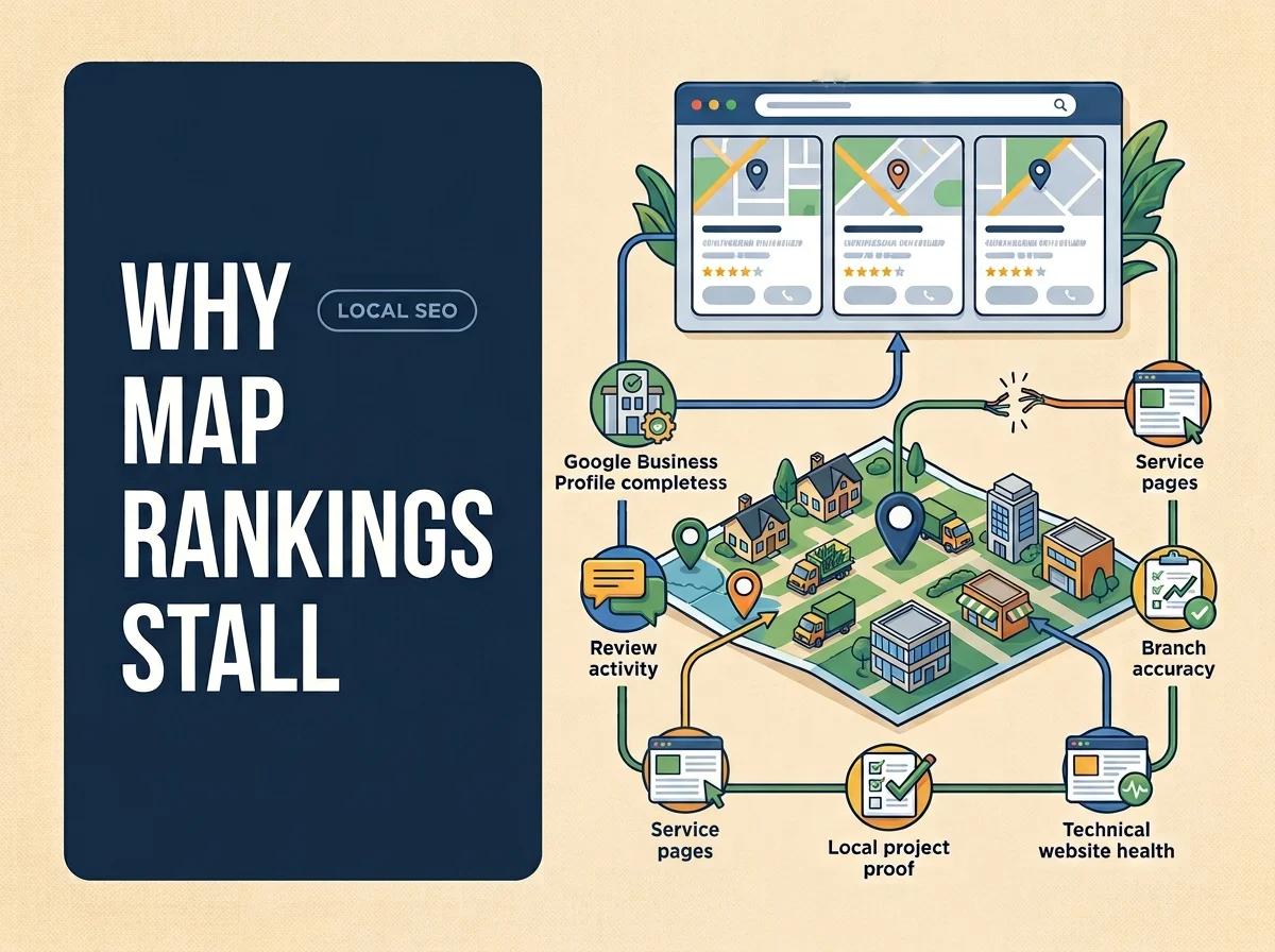 Local SEO for Landscapers: Why Map Rankings Stall