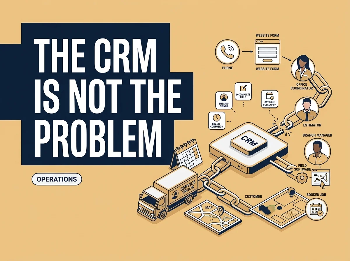 Landscaping CRM Software: Fix the Handoff Before the Platform