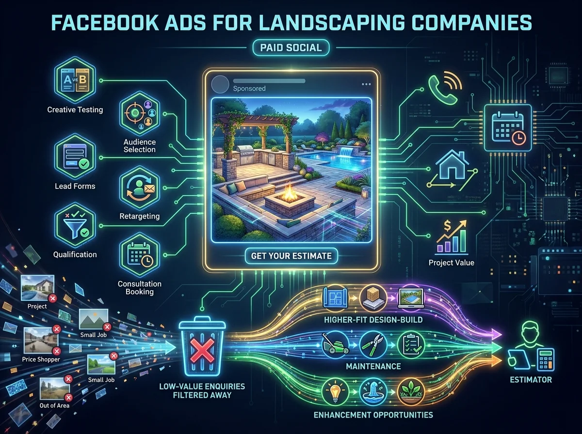 Facebook Ads That Produce Qualified Landscaping Leads guide cover