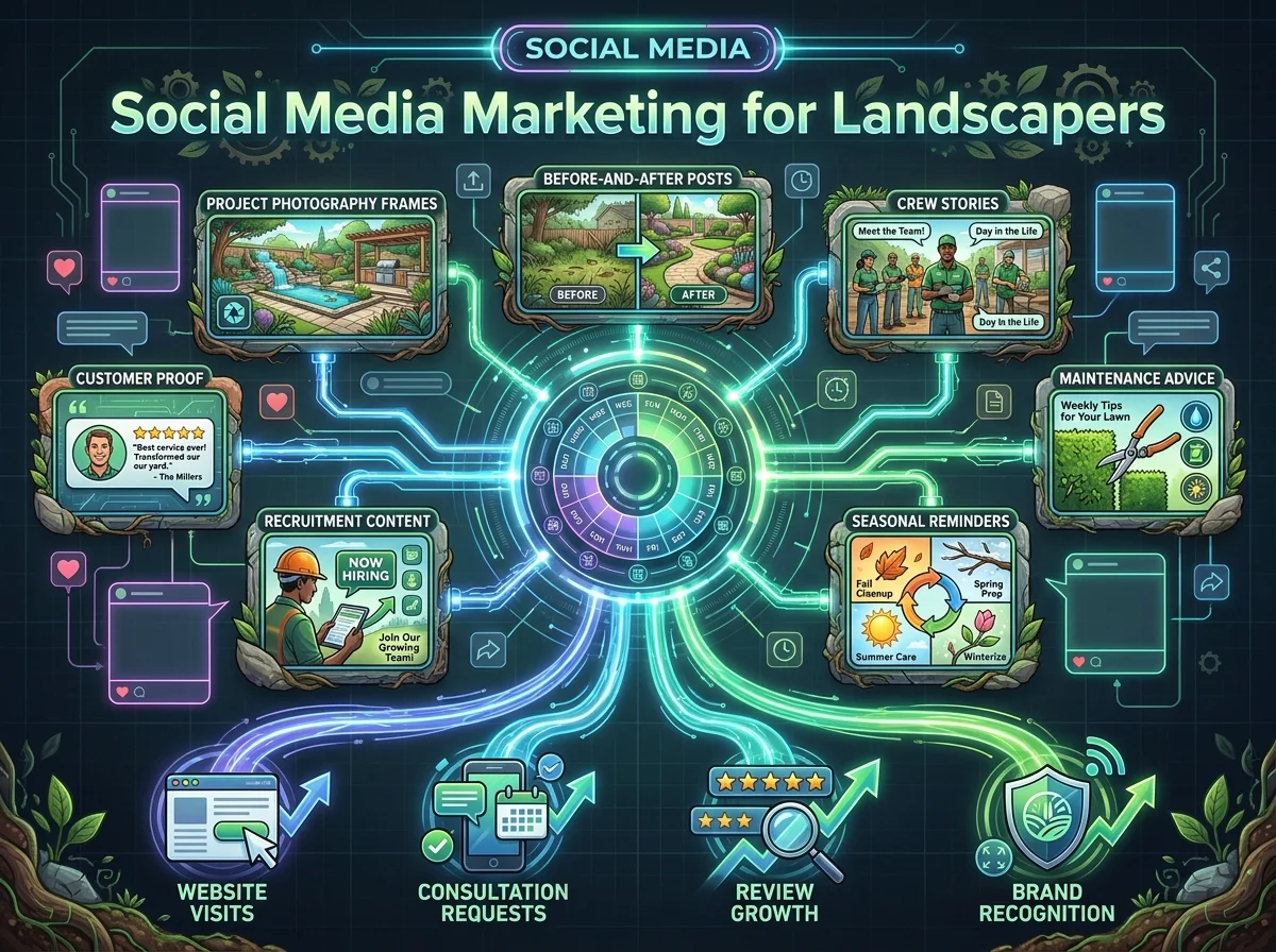 Social Media Marketing for Landscaping Companies guide cover