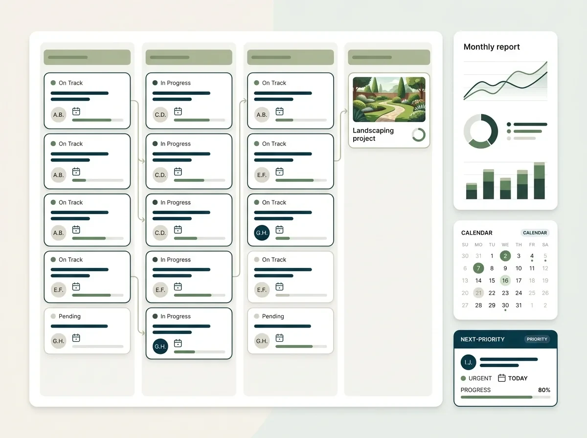 Weekly priorities and monthly reporting view keeping the next operating constraint visible