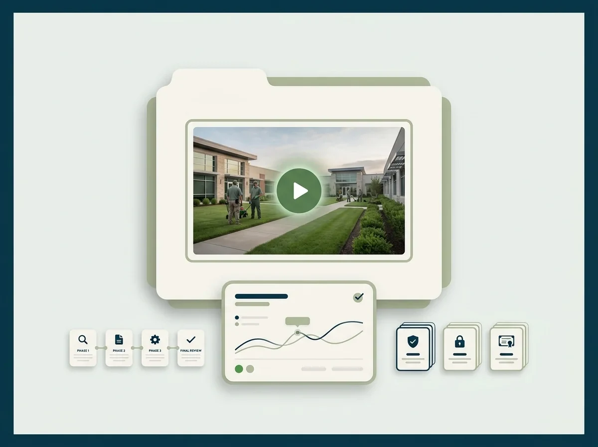 Named case study record with documented project phases, review checkpoints and approved evidence files