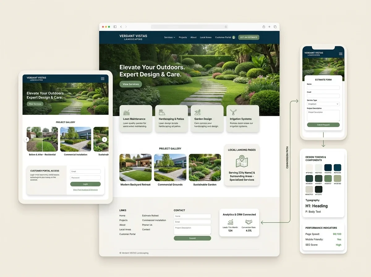 Illustration of web design development
