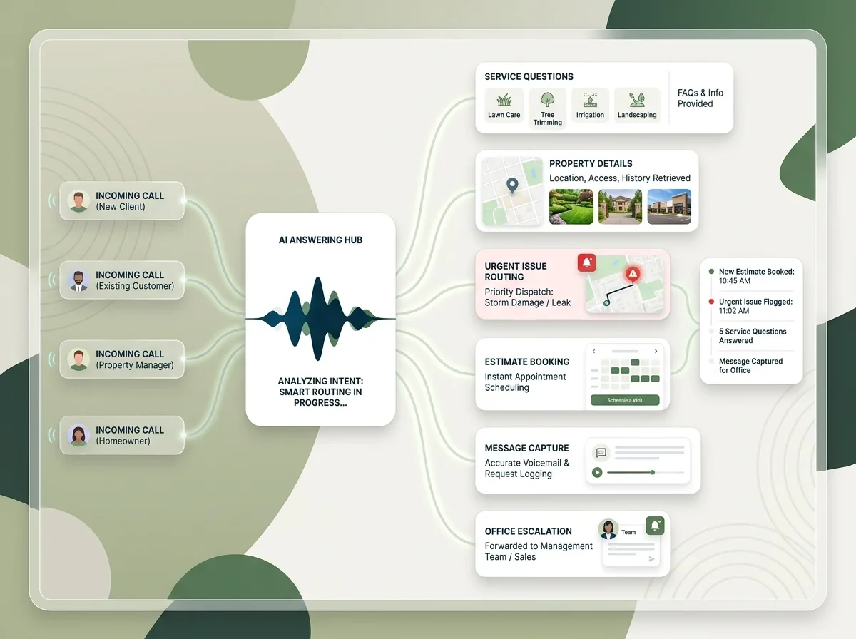 Illustration of ai agents ai call answering
