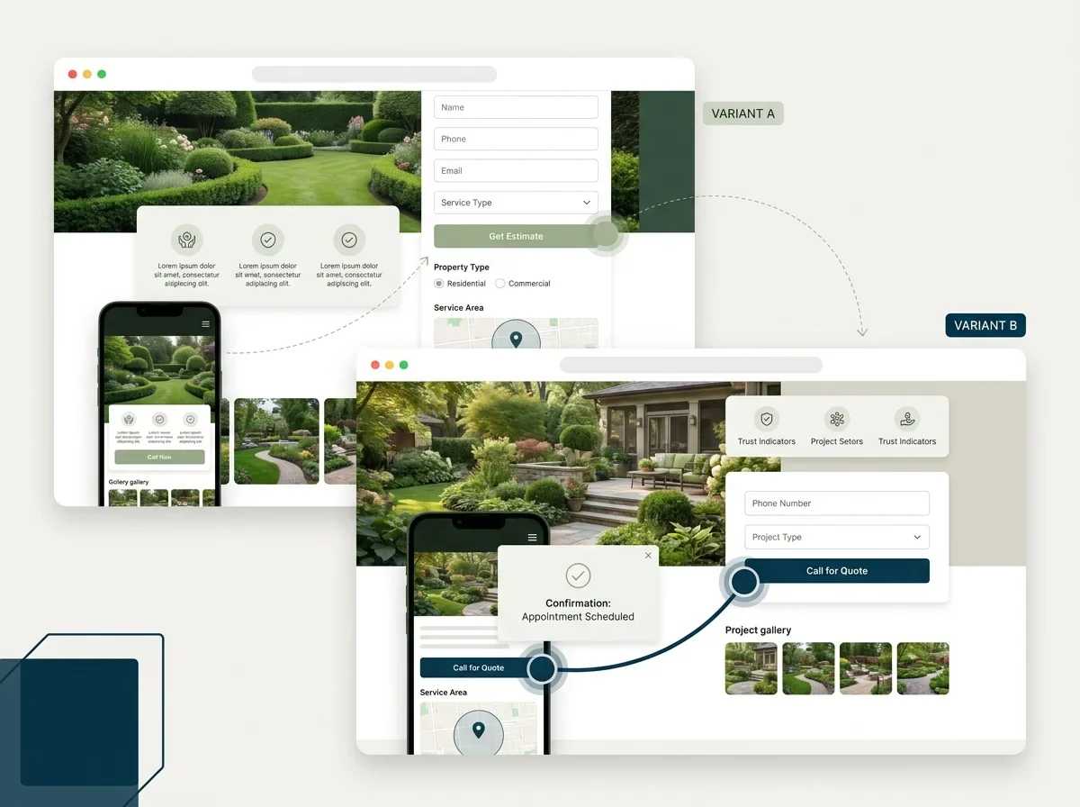 Illustration of conversion landing page optimization