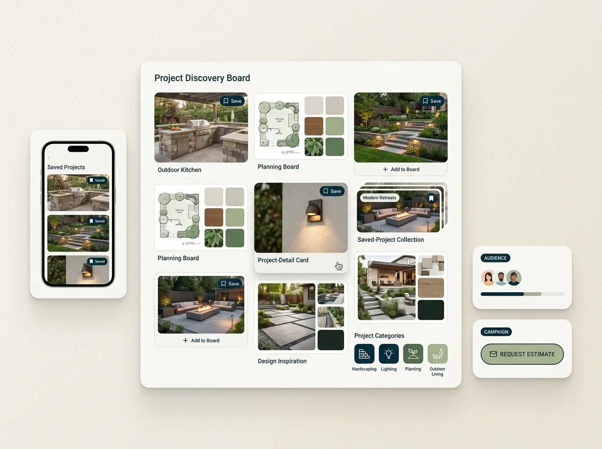 Illustration of paid social pinterest ads
