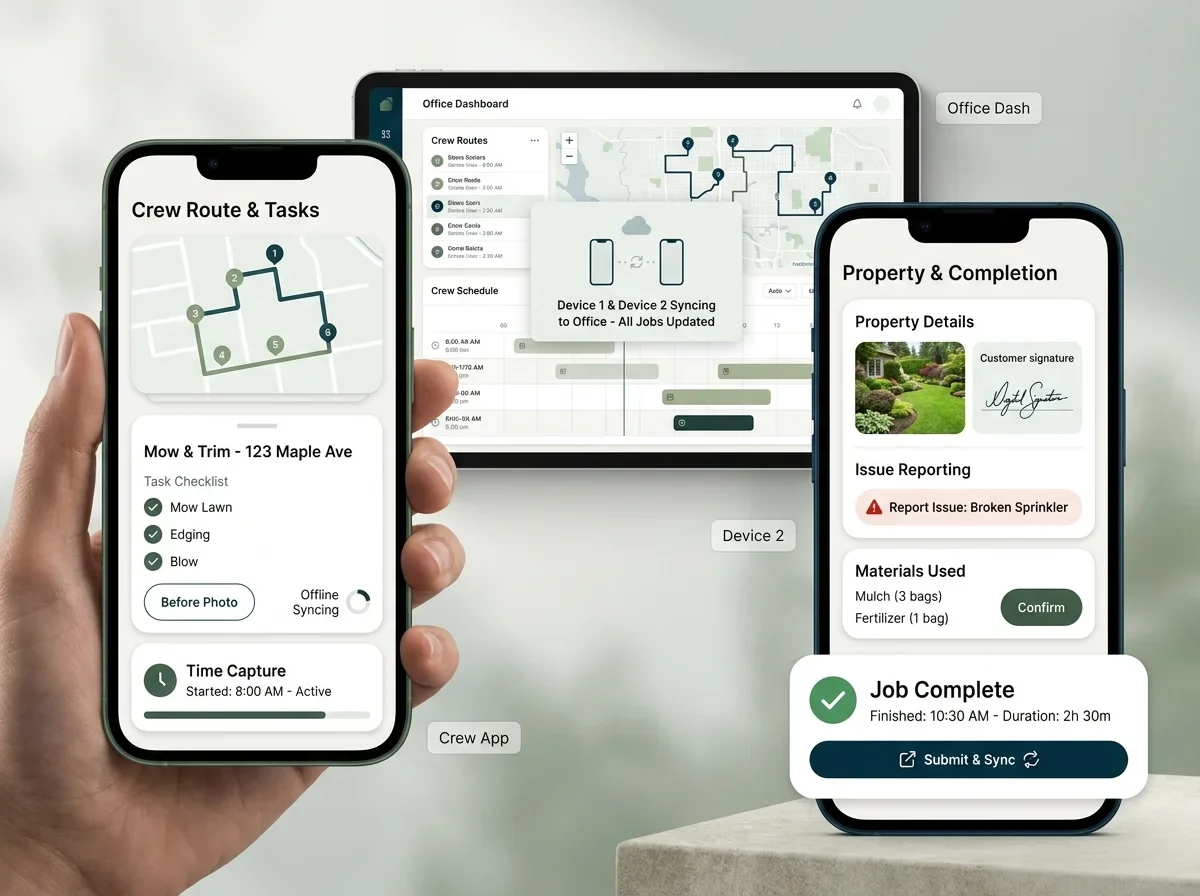 Illustration of software ios android development