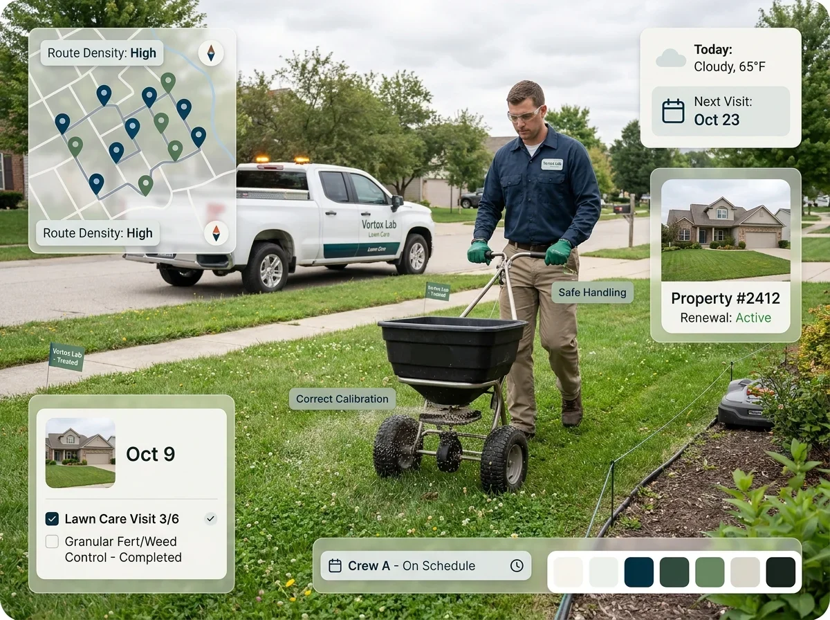Illustration of lawn care