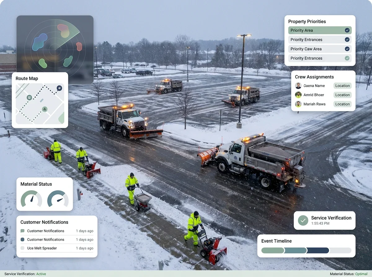Illustration of snow removal